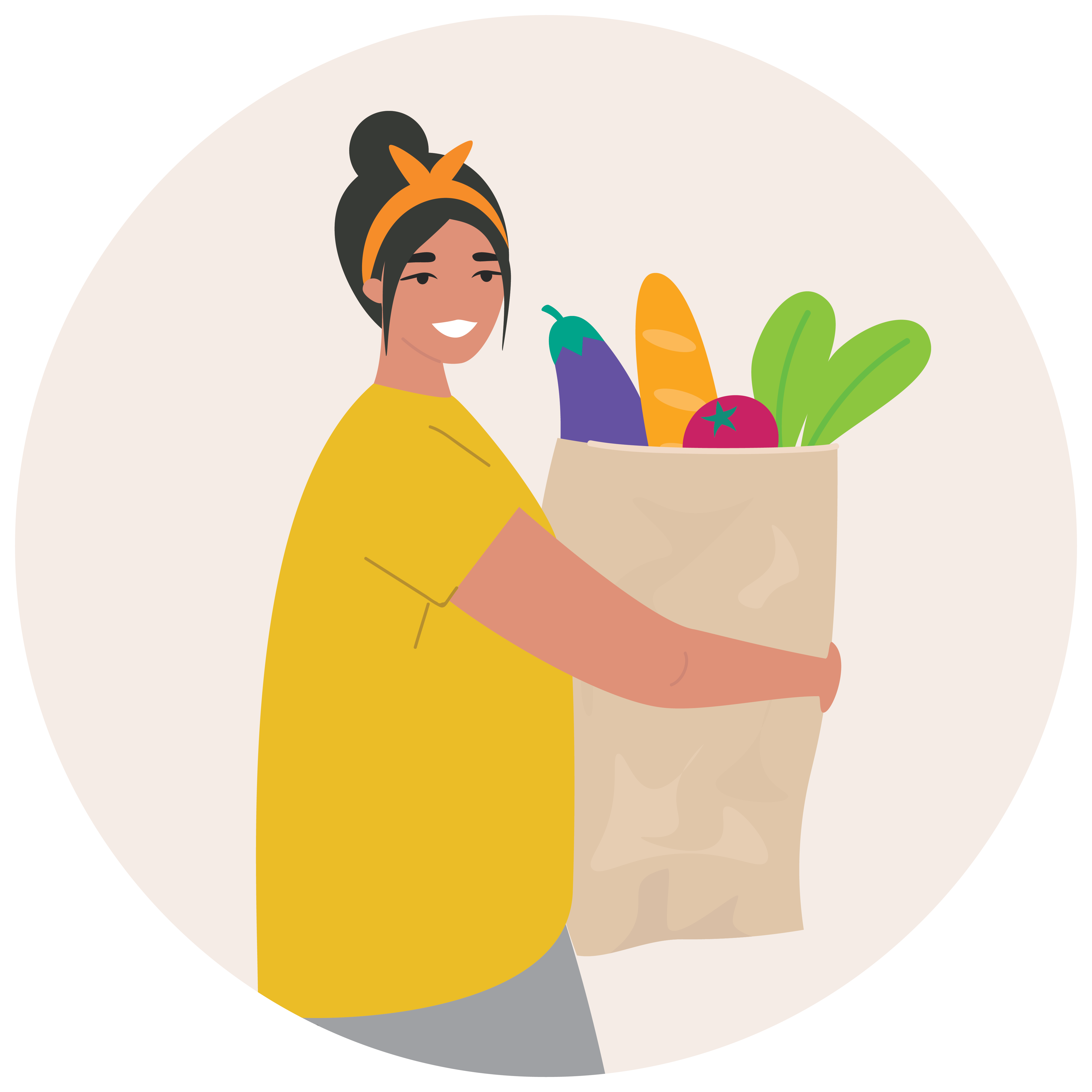 Woman holding fresh produce